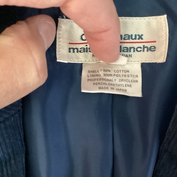 Goudchaux Maison Blanche Women’s Navy Corduroy Blazer.  Size 11 - Picture 4 of 4